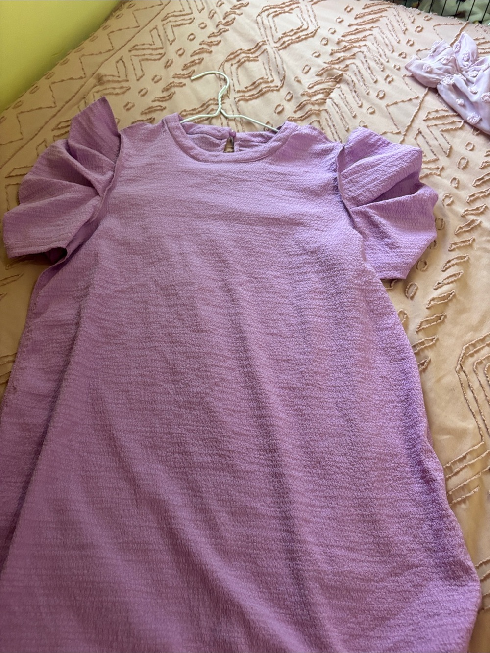 SHEIN Lavender Puff Sleeve Dress